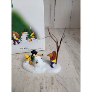 Dept 56 57228 Hide N' Seek village Xmas accessory snowman Santa elf